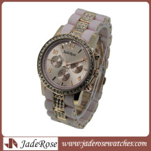 Relógio fashion Genebra com pulseira multicolorida quartzo feminino silicone